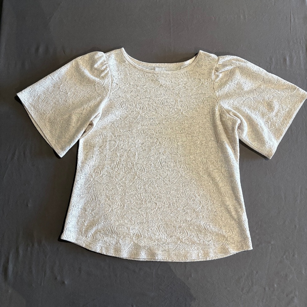 NIC + ZOE Textured short sleeve blouse